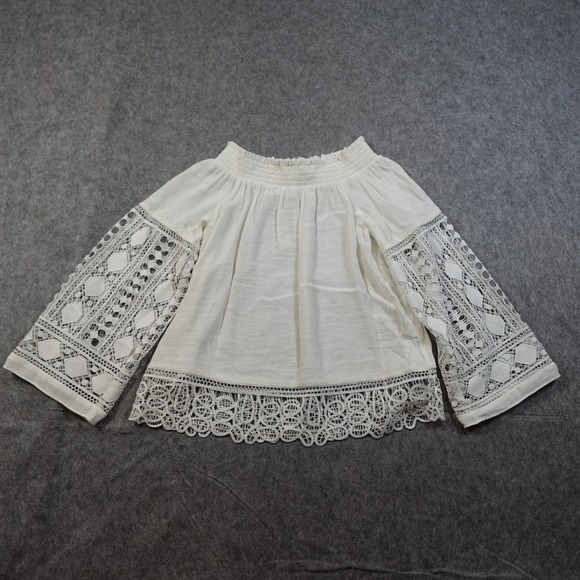 Ramy Brook Tops - Ramy Brook Top Womens Extra Small Off Shoulder Lace‎ Crochet Coquette Lynsey